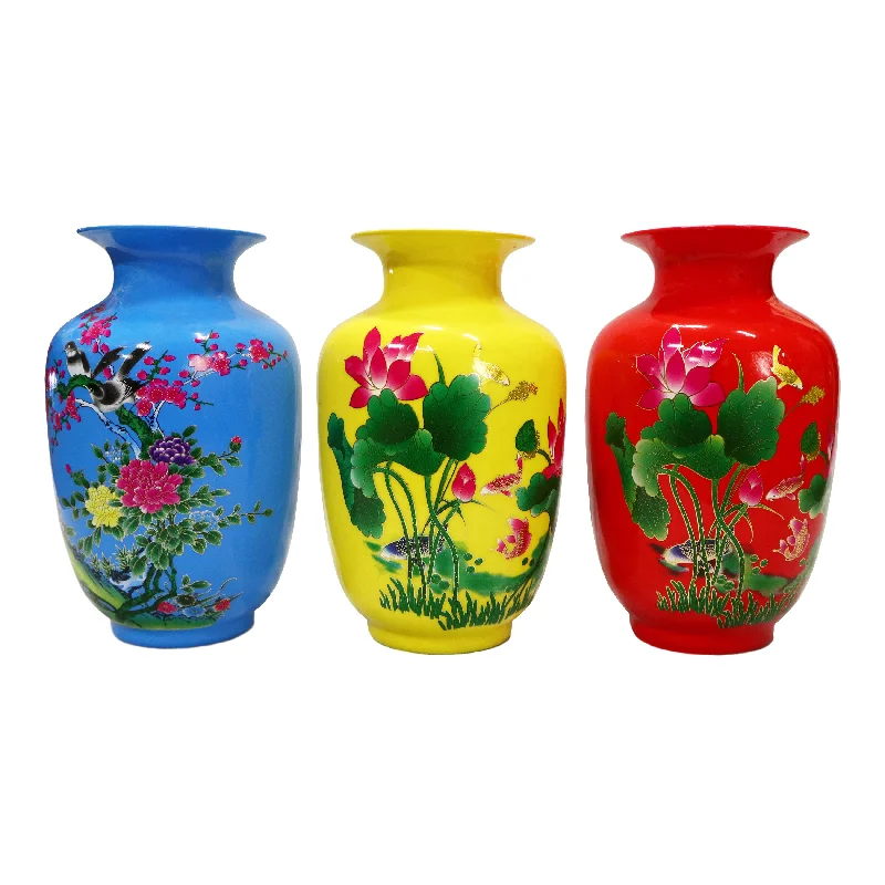 pastel glass wall decor-Begonia-Shaped Brightly Colored Vase