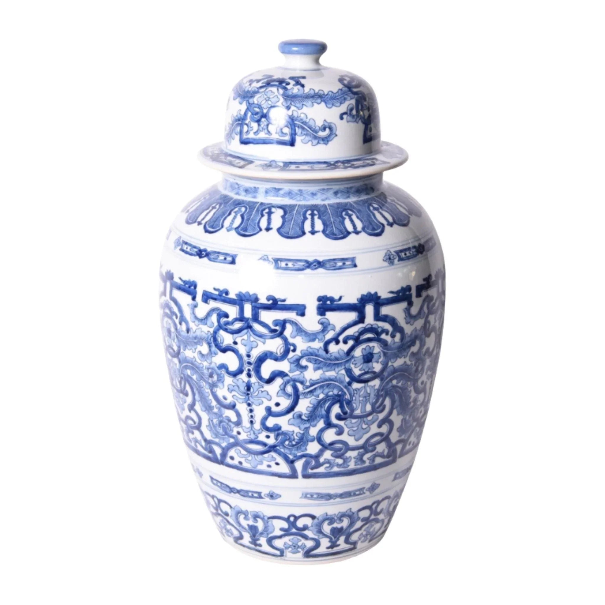 colorful floral tapestry-Blue and White Porcelain Dragon Ginger Jar