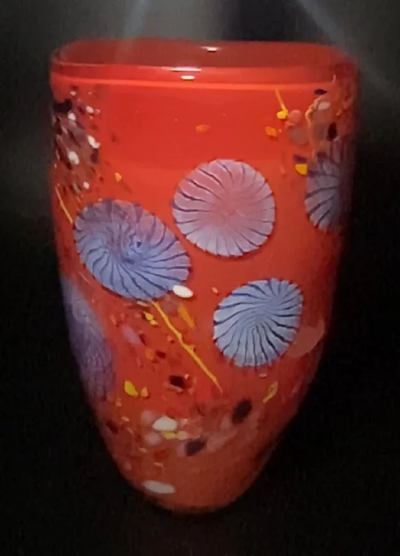 luxury rose gold vase-Flotsam Large Red Vase