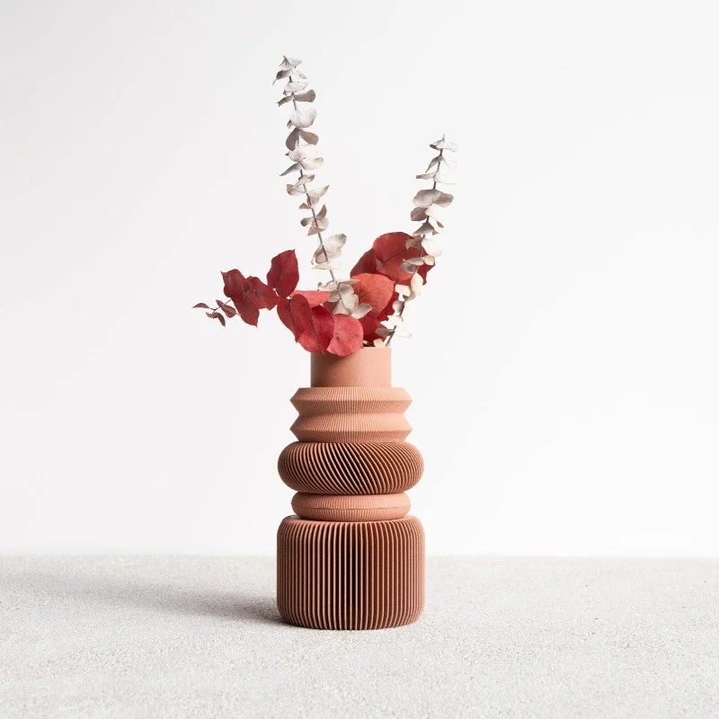 plush velvet blanket-NU Modular Vase - Terracotta