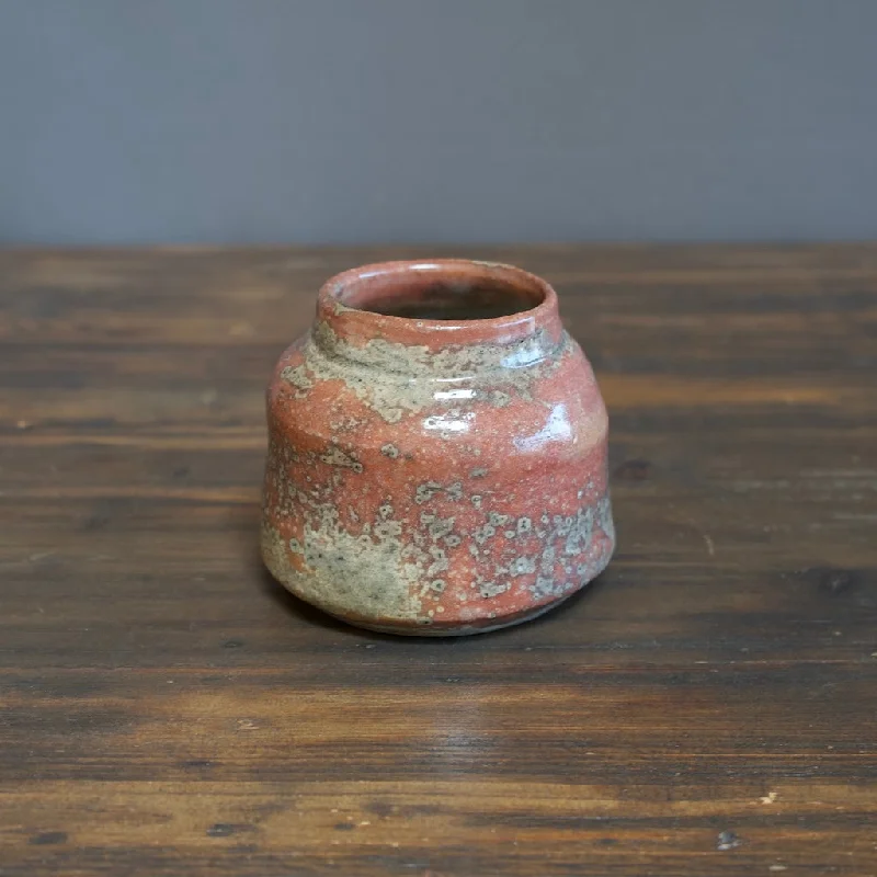 pastel woven wall art-RAKU Fired Flower Vase #AT858