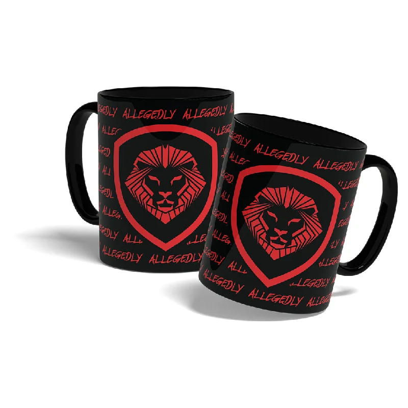 eco bamboo coffee mug-Allegedly Lion Shield All over Print Valuetainment mug