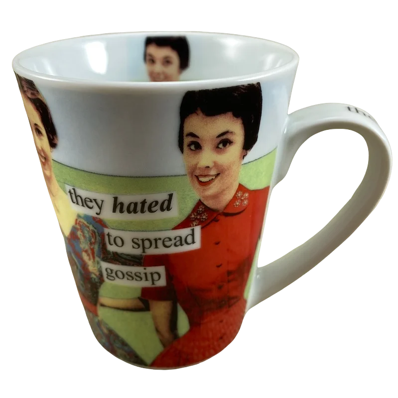 quirky patterned coffee mug-Anne Taintor They Hated To Spread Gossip Mug PPD