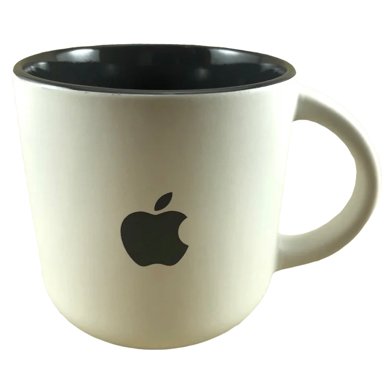 vintage floral tumbler-Apple Computers Gray Logo And Interior Mug