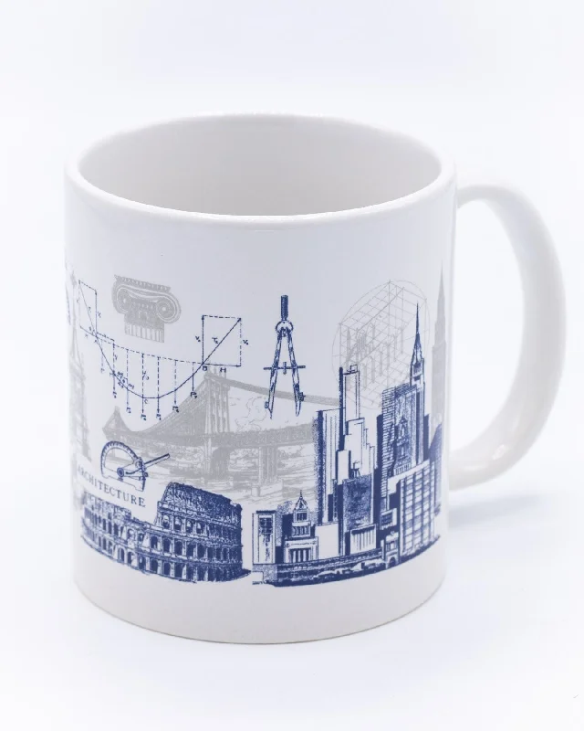 handcrafted porcelain tumbler-Blueprint 20 oz Mega Mug