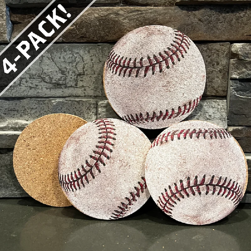 handcrafted glass cup-Baseball Coasters | Dugout Mugs®