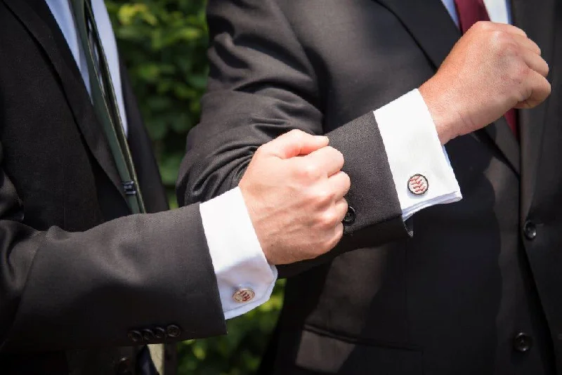 sleek insulated teacup-Baseball Seam Cufflinks