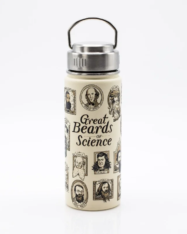 reusable bamboo tumbler-Beards of Science 18 oz Steel Bottle