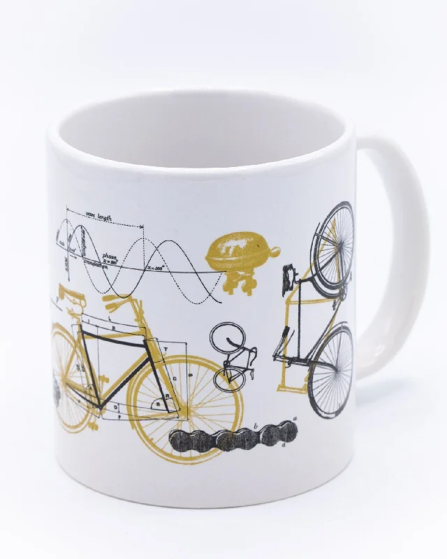 elegant gold rim tumbler-Bicycle Science 20 oz Mega Mug