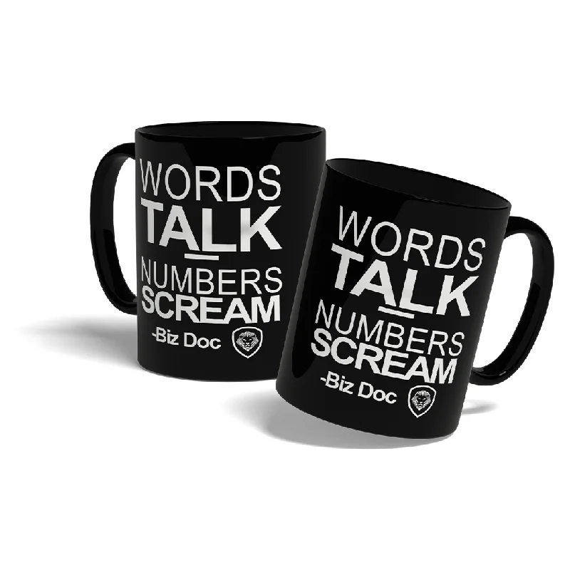 luxury stainless tumbler-Biz Doc Words Talk Valuetainment mug