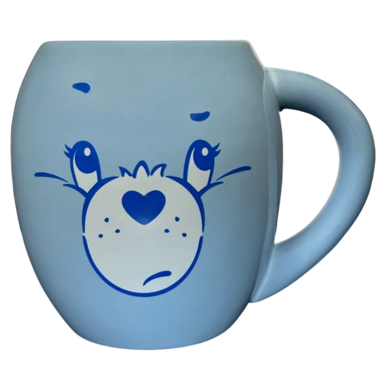 pastel glass coffee mug-Care Bears Grumpy Bear Rain Cloud & Heart Blue Mug Vandor