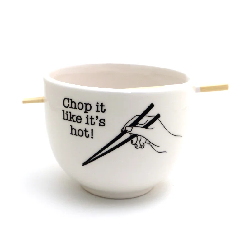 luxury porcelain tumbler-Chopsticks Bowl, Chop it Like It's Hot, Noodle bowl