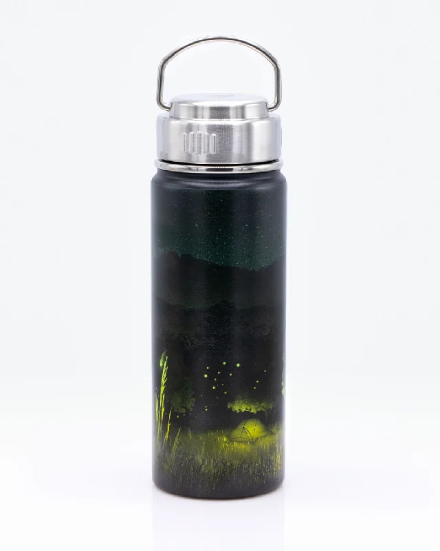 foldable travel tumbler-Firefly Meadow 18 oz Steel Bottle