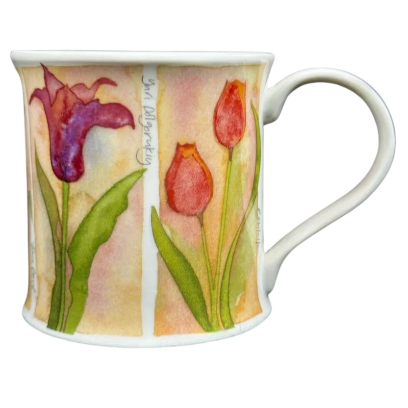 funny graphic tumbler-Flowers By Emma Ball Floral Mug Dunoon