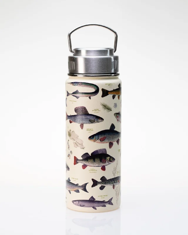 reusable bamboo tumbler-Freshwater Fish 18 oz Steel Bottle