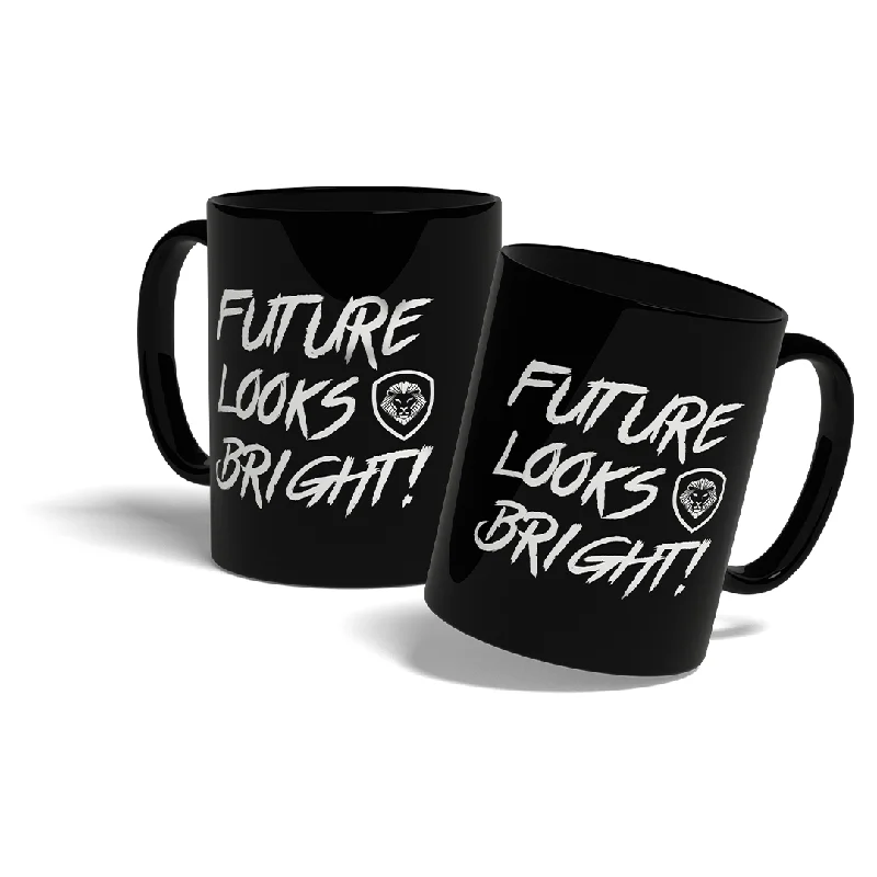 durable travel cup-Future Looks Bright Valuetainment Black & White mug