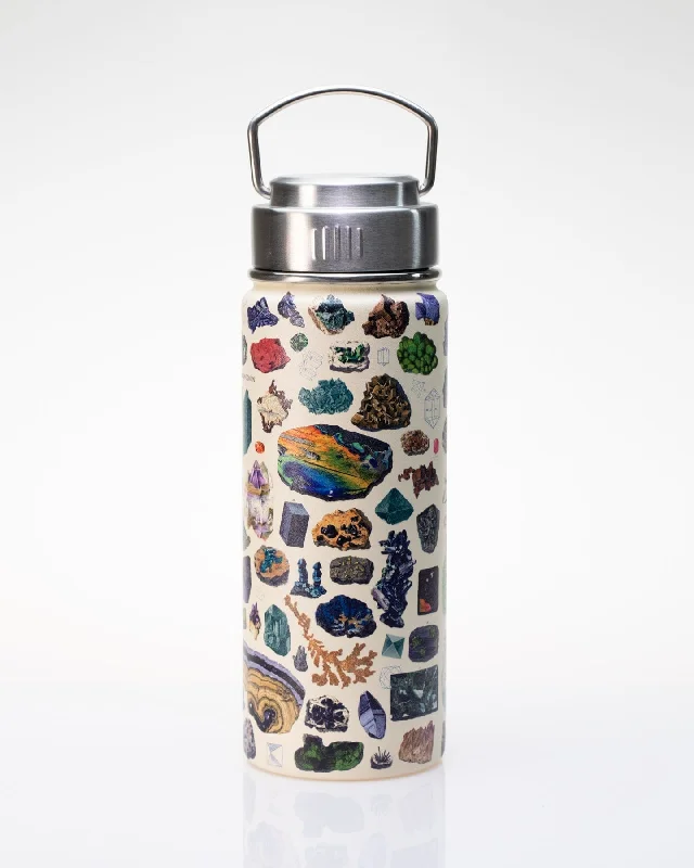 portable eco cup-Gems & Minerals 18 oz Steel Bottle