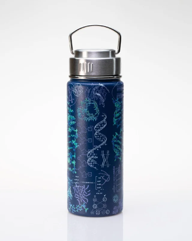 trendy geometric tumbler-Genetics & DNA 18 oz Steel Bottle