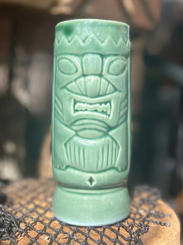 sleek insulated coffee cup-Green Tiki Mug