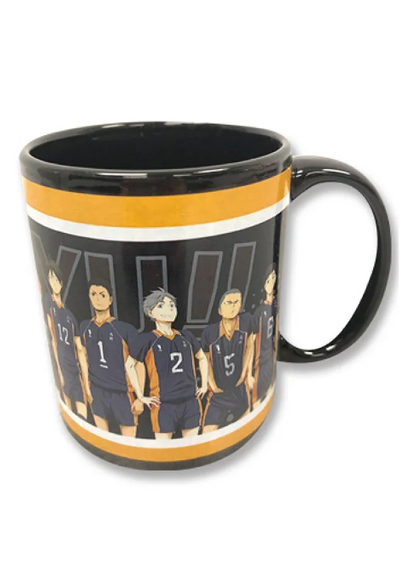 vintage glass drinking cup-Haikyu!! S2 - Karasuno High Group Mug