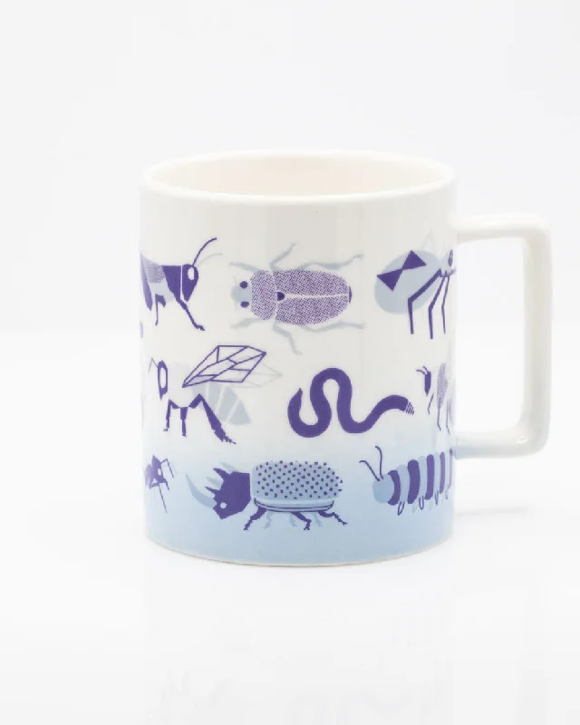 elegant gold rim tumbler-Retro Insects 11 oz Ceramic Mug