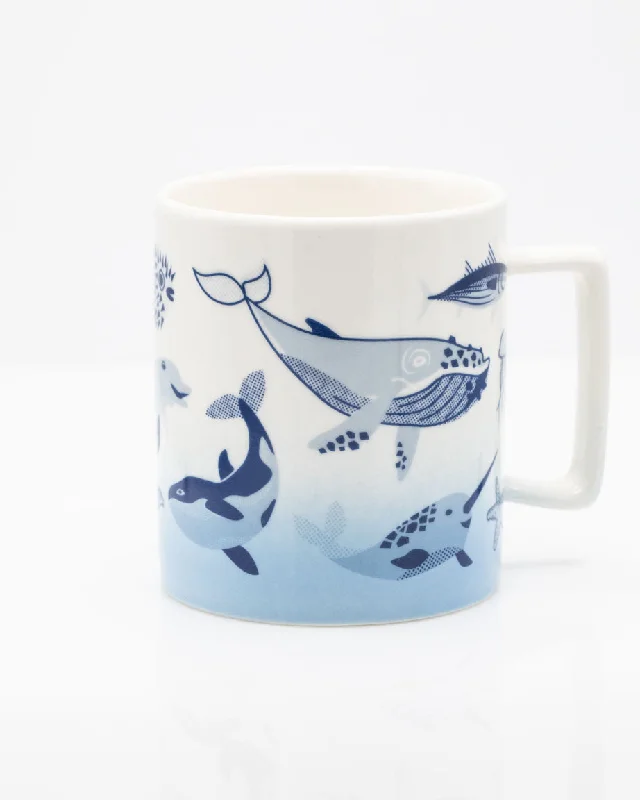 reusable silicone mug-Retro Marine 11 oz Ceramic Mug