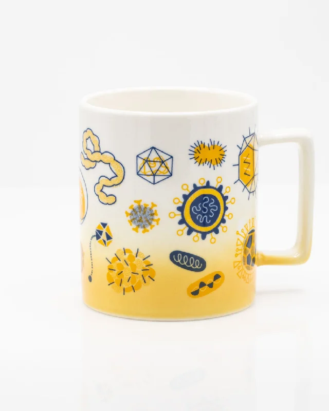 quirky patterned mug-Retro Microbiology 11 oz Ceramic Mug