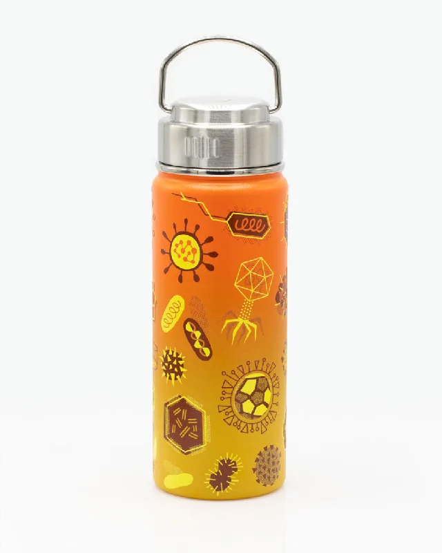 eco-friendly silicone tumbler-Retro Microbiology 18 oz Steel Bottle