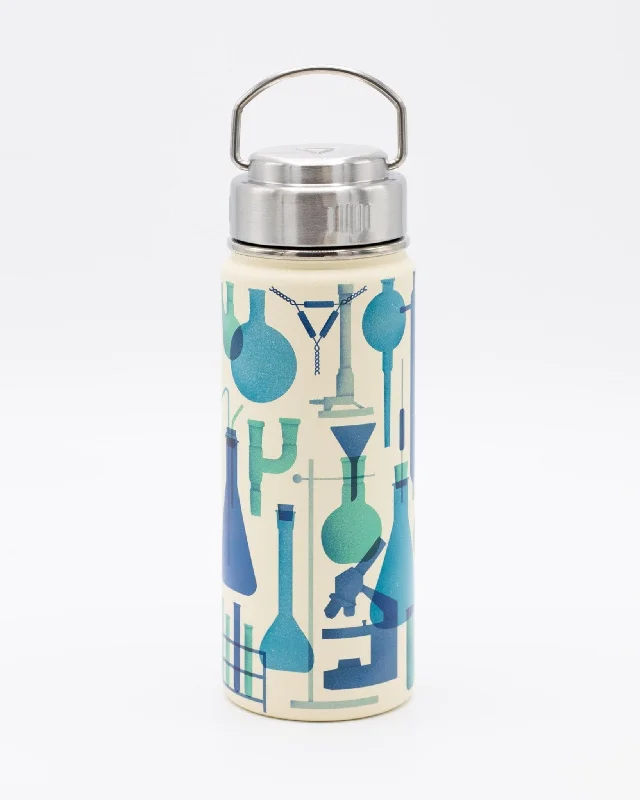 quirky animal tumbler-Retro Science Lab 18 oz Steel Bottle