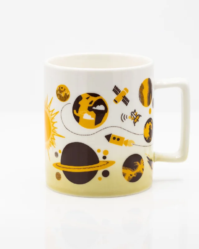 vintage enamel tumbler-Retro Space 11 oz Ceramic Mug