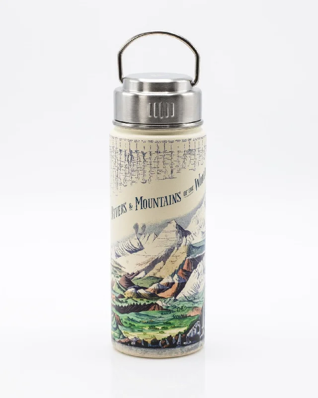 modern matte teacup-Rivers & Mountains 18 oz Steel Bottle