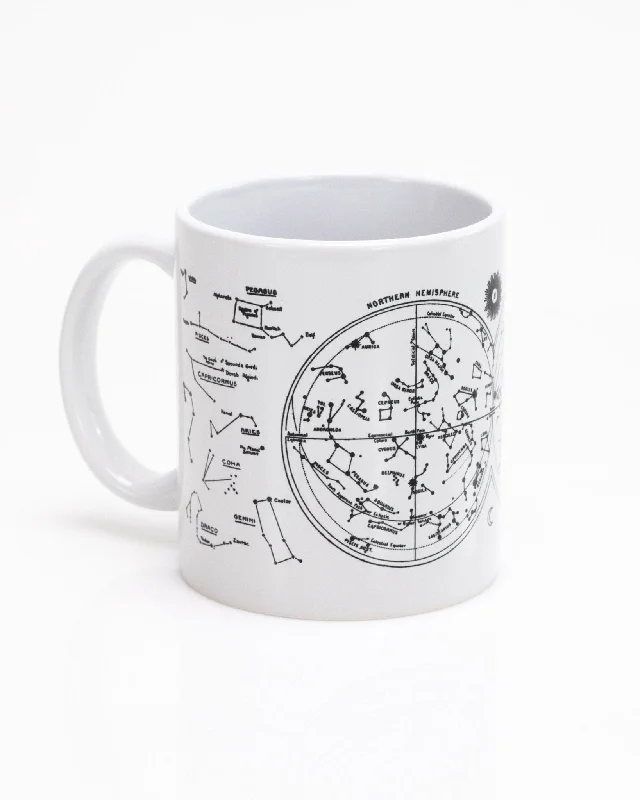 eco bamboo travel mug-Night Sky Star Chart 11 oz Ceramic Mug