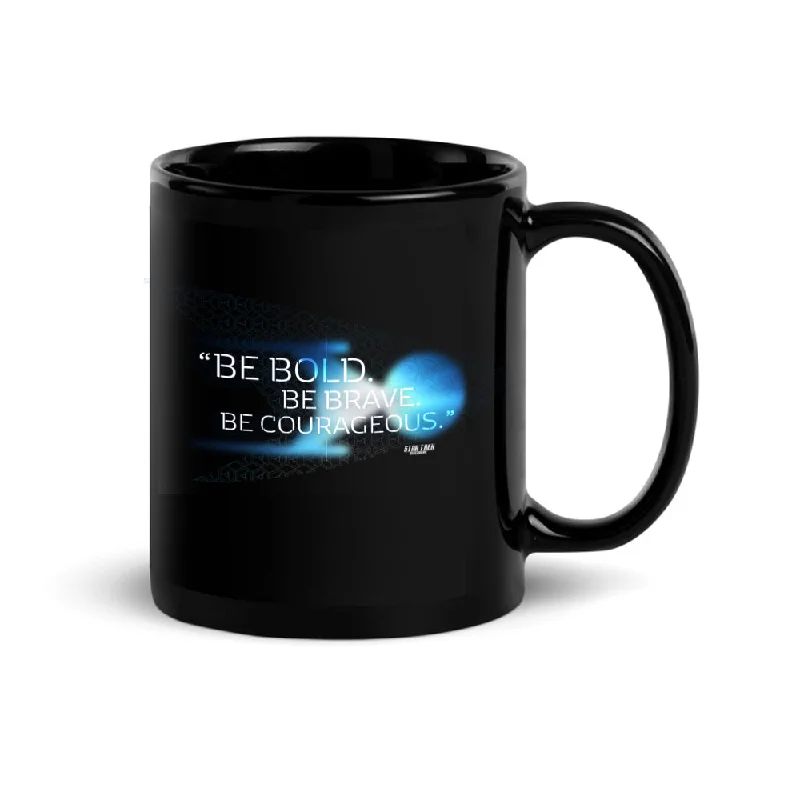 elegant bone china mug-Star Trek: Discovery Be Bold. Be Brave. Be Courageous. Black 11 oz Mug