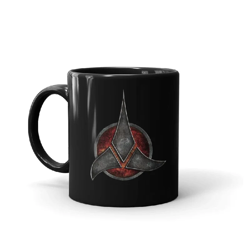 reusable bamboo mug-Star Trek Klingon Logo Black Mug