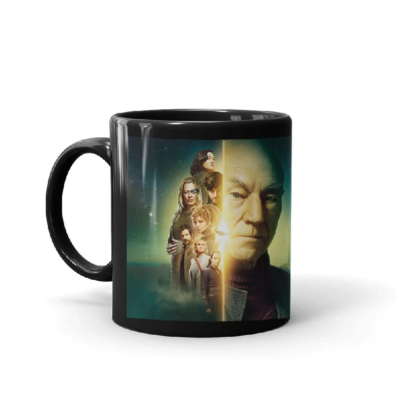 reusable bamboo mug-Star Trek: Picard Cast Vineyard Black Mug