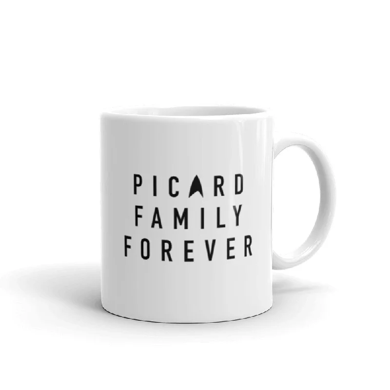 vintage floral coffee cup-Star Trek: Picard Coat of Arms Picard Family Forever White Mug