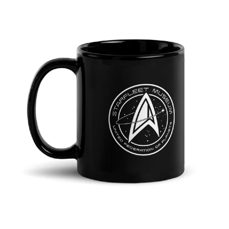 reusable eco teacup-Star Trek Starfleet Museum 11 oz Black Mug