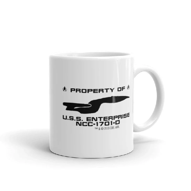 matte finish ceramic mug-Star Trek: The Next Generation U.S.S. Enterprise Profile White Mug