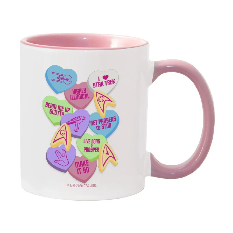 funny quote teacup-Star Trek Valentine's Day Collage Two-Tone Mug