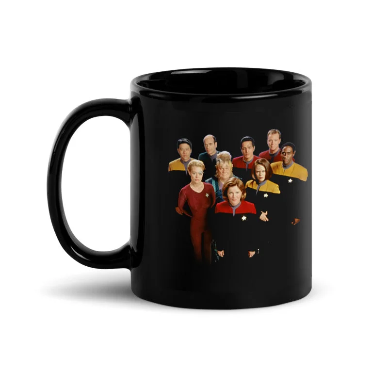 elegant espresso tumbler-Star Trek: Voyager 25 Gold Crew 2 Black Mug