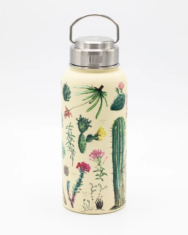 trendy marble tumbler-Succulents 32 oz Steel Bottle