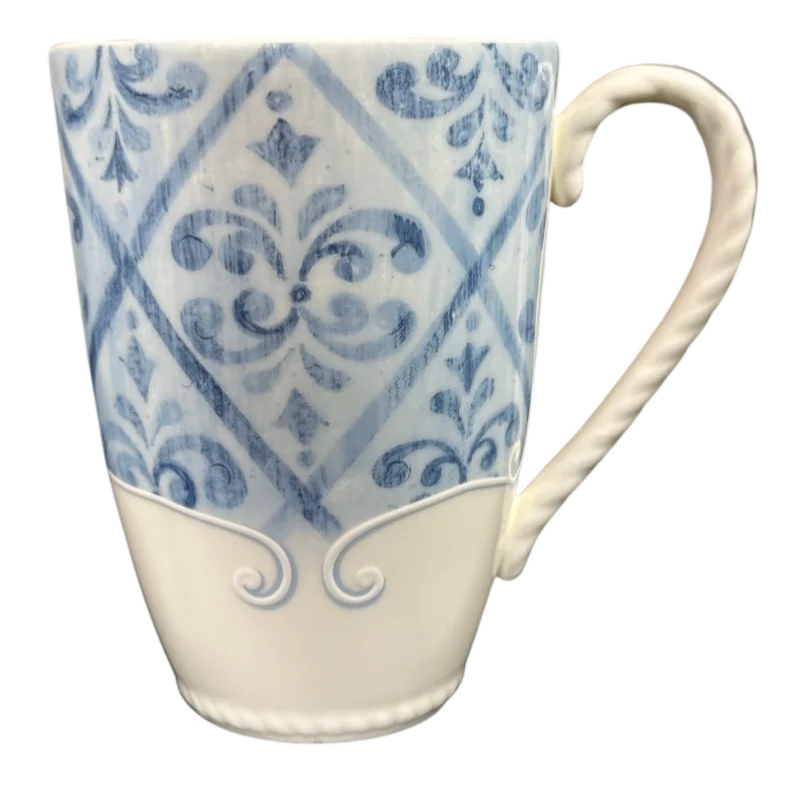 frosted glass water cup-Swedish Trellis By Louise Le Luyer Mug Lenox