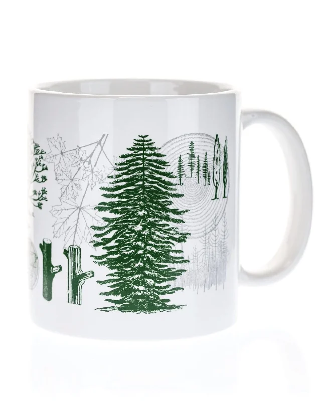 vintage enamel coffee cup-Trees 20 oz Mega Mug