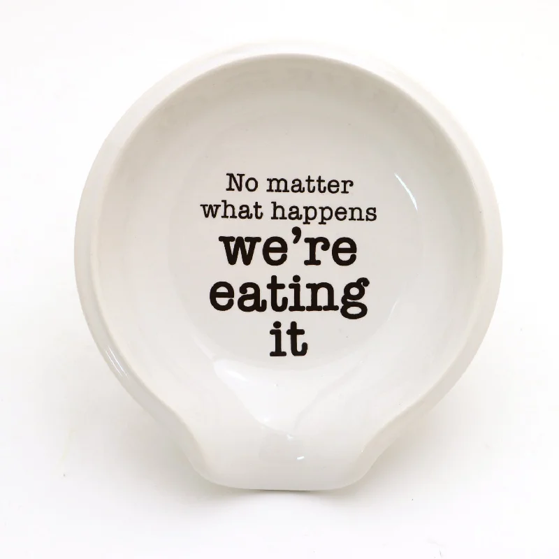 custom printed tumbler-We're Eating It Spoon rest, funny gift for cook, kitchen gift