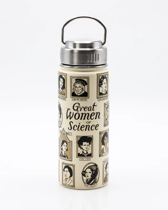 elegant gold rim mug-Women of Science 18 oz Steel Bottle