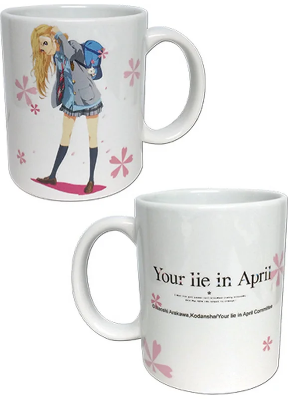 funny slogan mug-Your Lie In April - Kaori Miyazono Mug