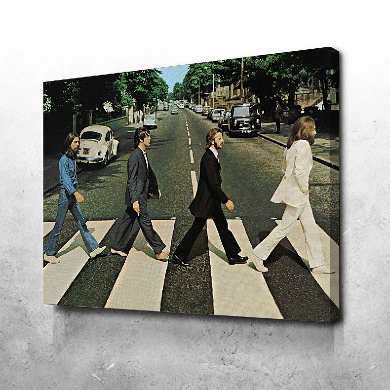 rustic oak photo frame-Abbey Road Canvas Set