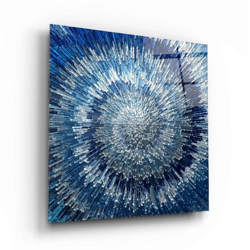 artisan woven rug-Abstract Blue Glass Wall Art 2