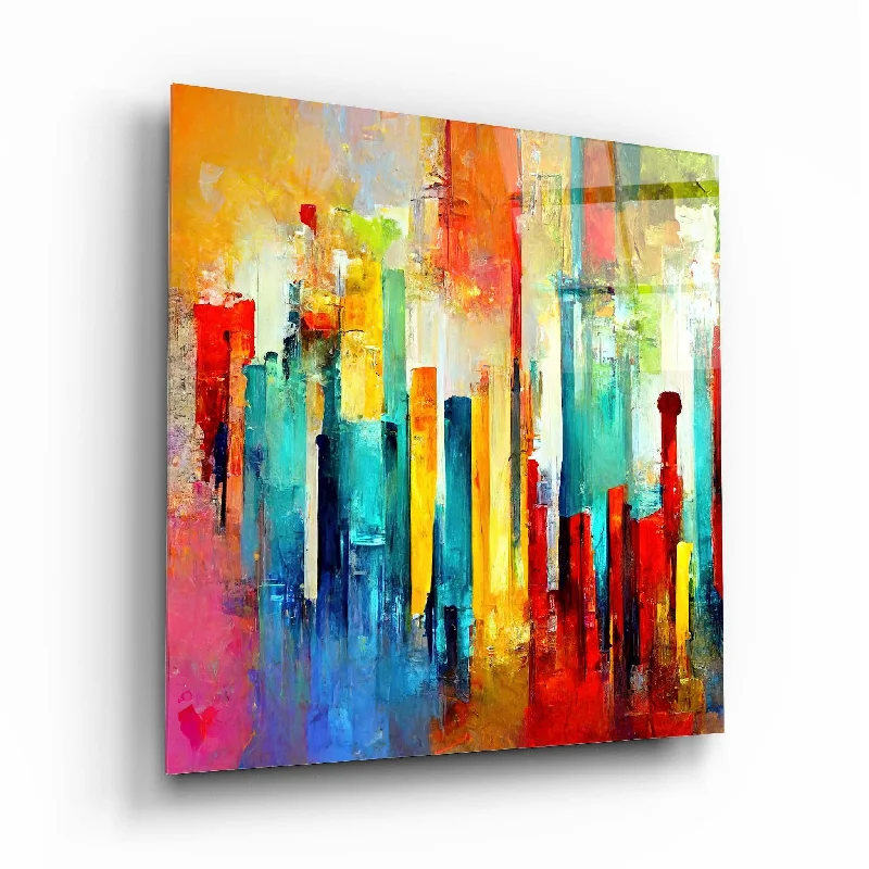 luxury marble cushion-Abstract Colored Glass Wall Art 2