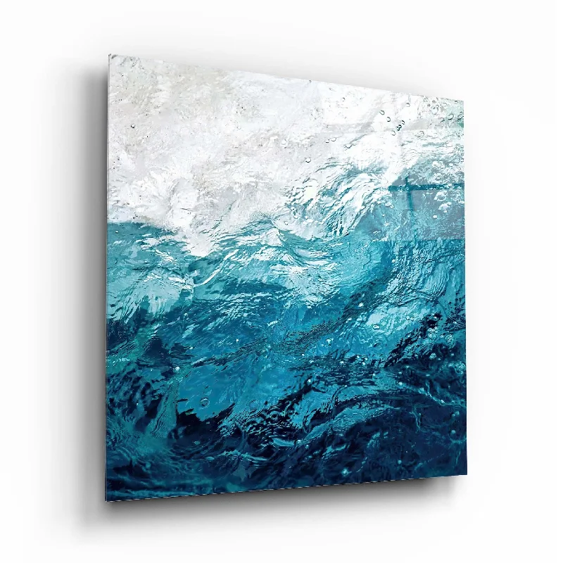 modern rectangular mirror-Abstract Glass Wall Art 7